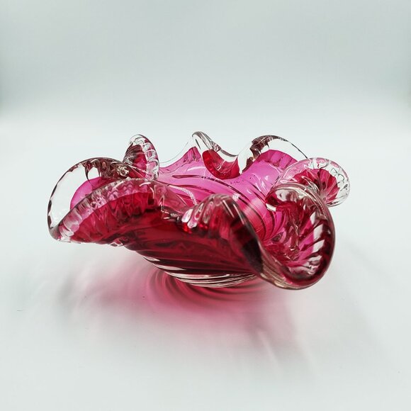 1960s Astonishing Pink Ashtray or Catch-All in Murano Glass - Picture 6 of 8